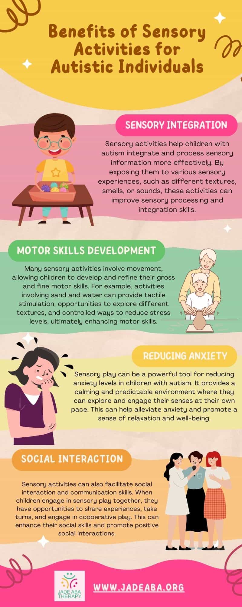 Benefits of sensory activities for autistic individulas
